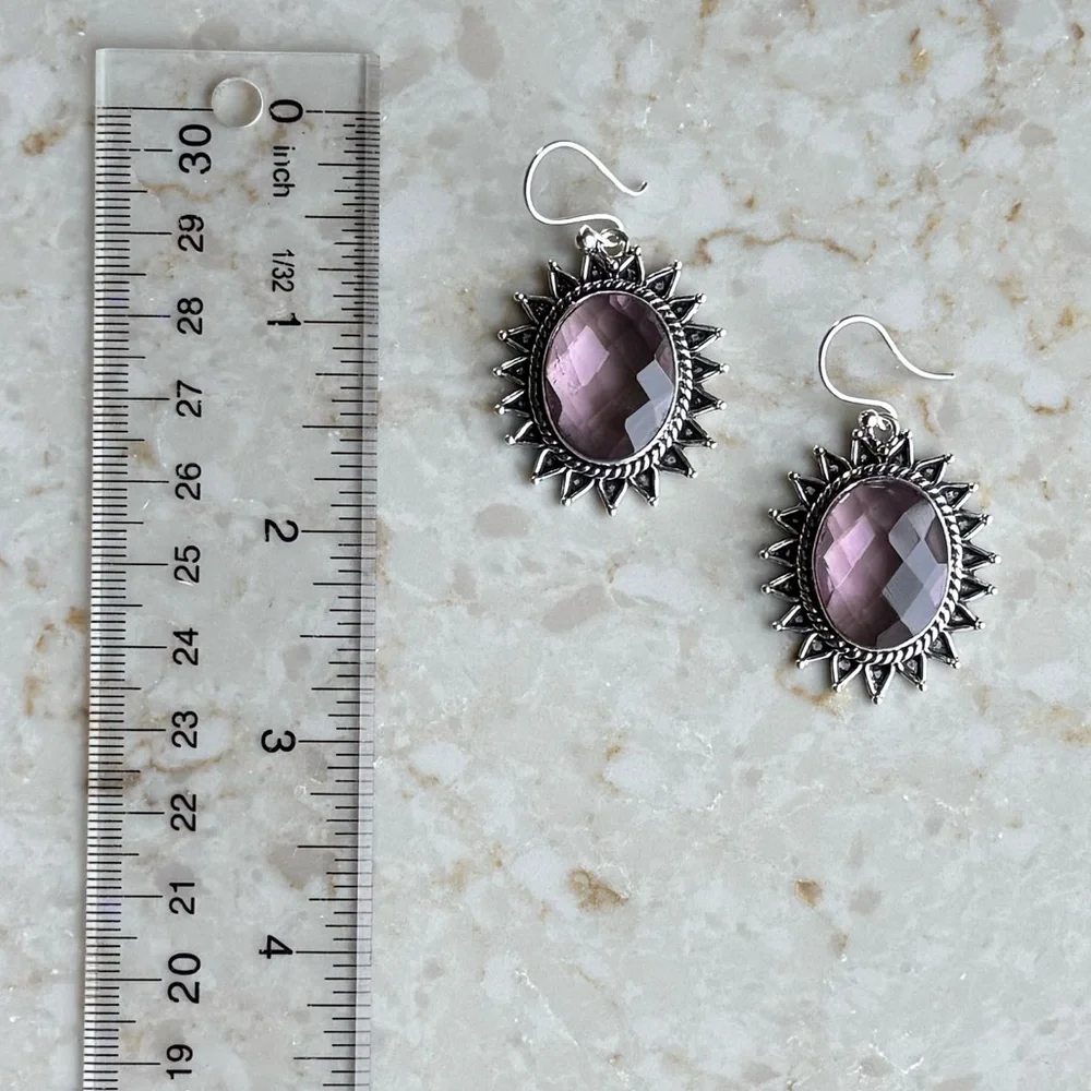 NWOT Sundance Summer Sun Earrings, Pink Kunzite, Sterling Silver